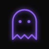 A purple, minimalist looking ghost.